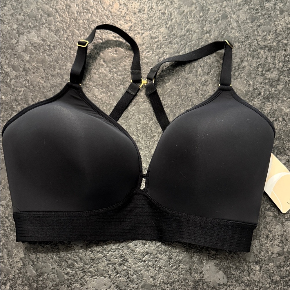 Lively Black Molded T-Shirt Bra with Racerback Straps